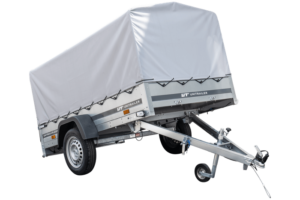Remorque routière Garden Trailer 230 KIPP avec bâche haute, arceau et roue jockey 230x125